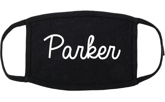 Parker Colorado CO Script Cotton Face Mask Black