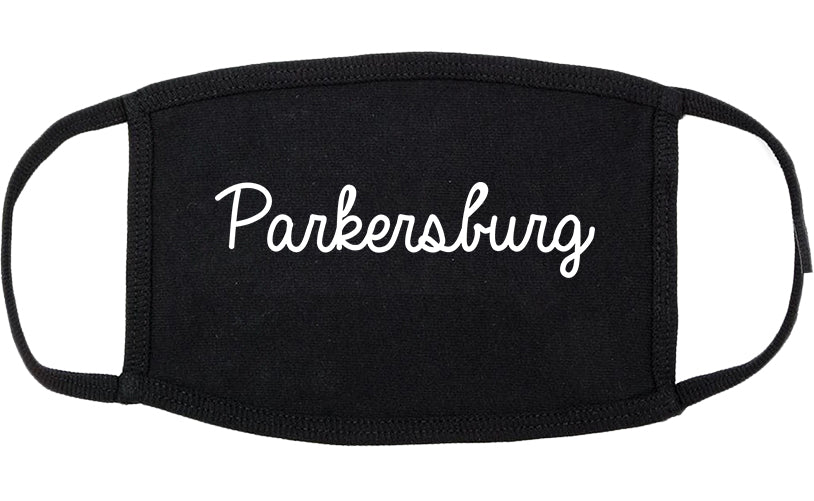 Parkersburg West Virginia WV Script Cotton Face Mask Black