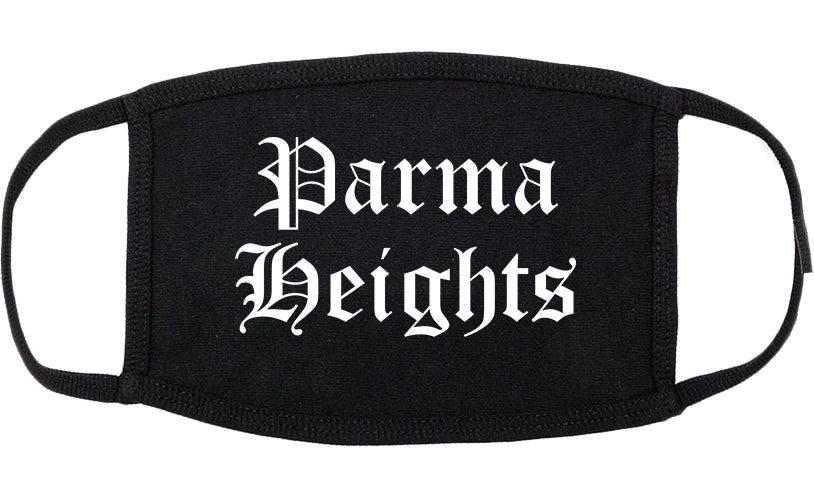 Parma Heights Ohio OH Old English Cotton Face Mask Black