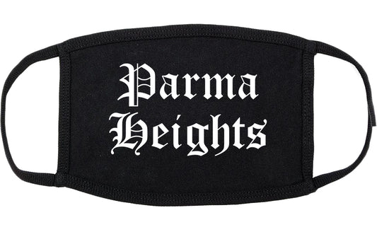 Parma Heights Ohio OH Old English Cotton Face Mask Black