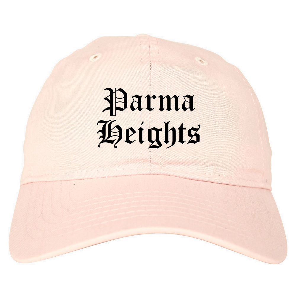 Parma Heights Ohio OH Old English Mens Dad Hat Baseball Cap Pink