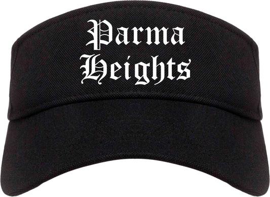 Parma Heights Ohio OH Old English Mens Visor Cap Hat Black