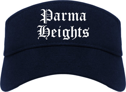 Parma Heights Ohio OH Old English Mens Visor Cap Hat Navy Blue