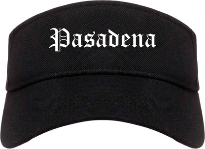 Pasadena California CA Old English Mens Visor Cap Hat Black