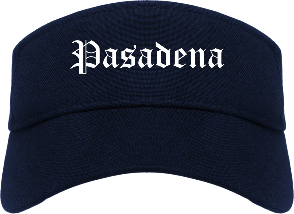 Pasadena California CA Old English Mens Visor Cap Hat Navy Blue