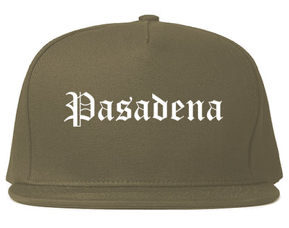 Pasadena Texas TX Old English Mens Snapback Hat Grey