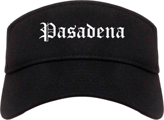 Pasadena Texas TX Old English Mens Visor Cap Hat Black