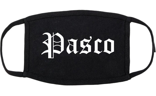 Pasco Washington WA Old English Cotton Face Mask Black