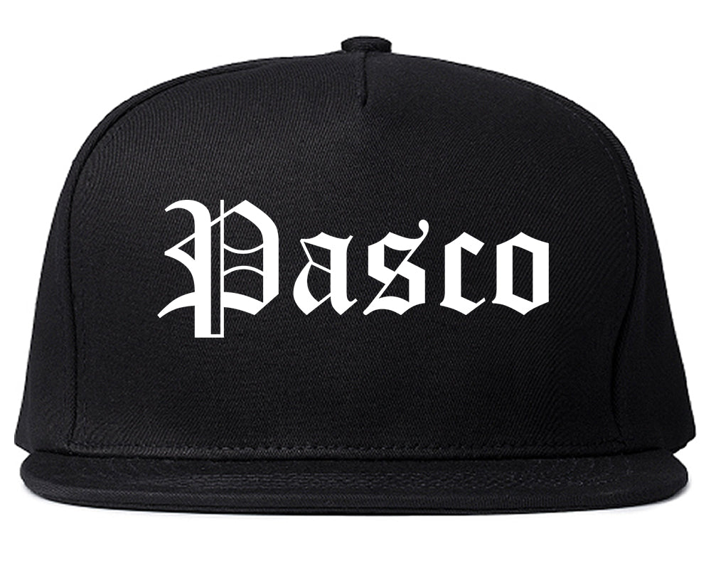 Pasco Washington WA Old English Mens Snapback Hat Black