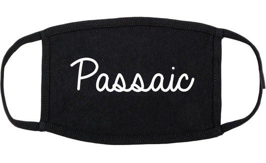 Passaic New Jersey NJ Script Cotton Face Mask Black