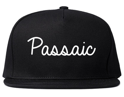 Passaic New Jersey NJ Script Mens Snapback Hat Black