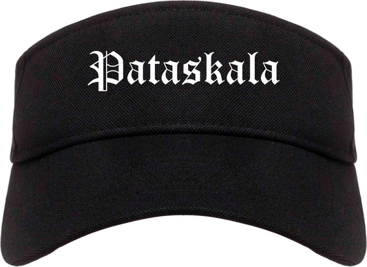 Pataskala Ohio OH Old English Mens Visor Cap Hat Black