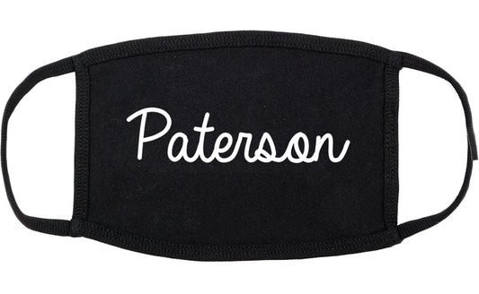 Paterson New Jersey NJ Script Cotton Face Mask Black