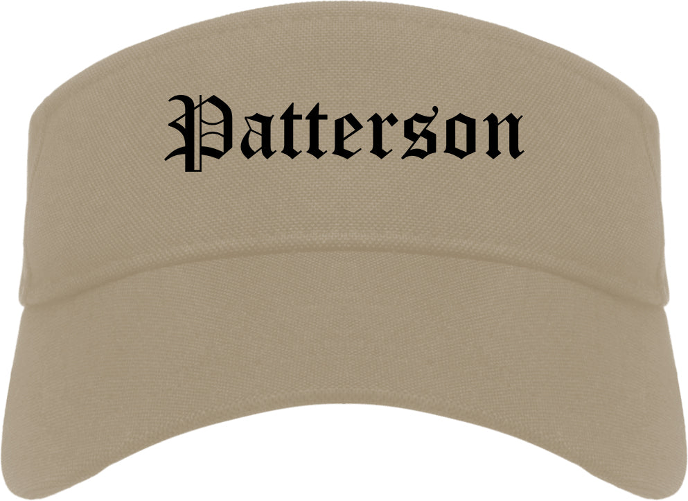 Patterson Louisiana LA Old English Mens Visor Cap Hat Khaki
