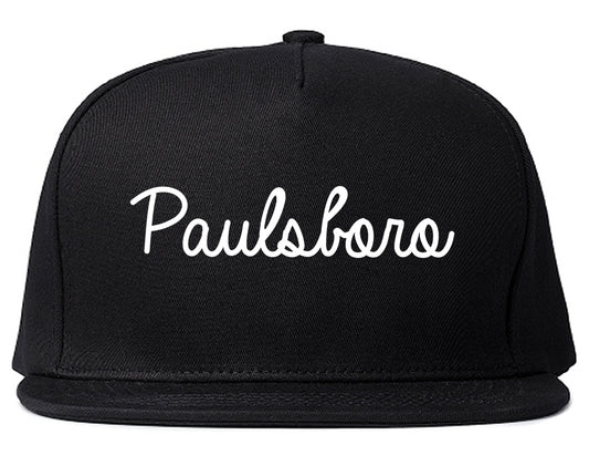 Paulsboro New Jersey NJ Script Mens Snapback Hat Black