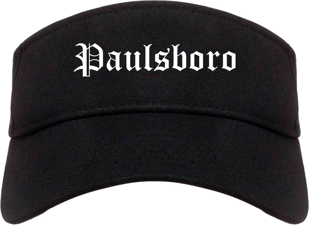 Paulsboro New Jersey NJ Old English Mens Visor Cap Hat Black