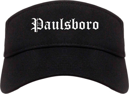 Paulsboro New Jersey NJ Old English Mens Visor Cap Hat Black