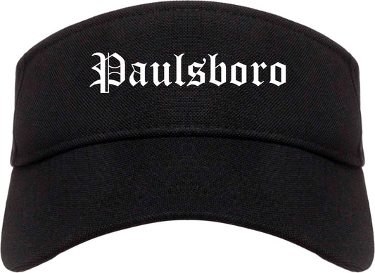 Paulsboro New Jersey NJ Old English Mens Visor Cap Hat Black
