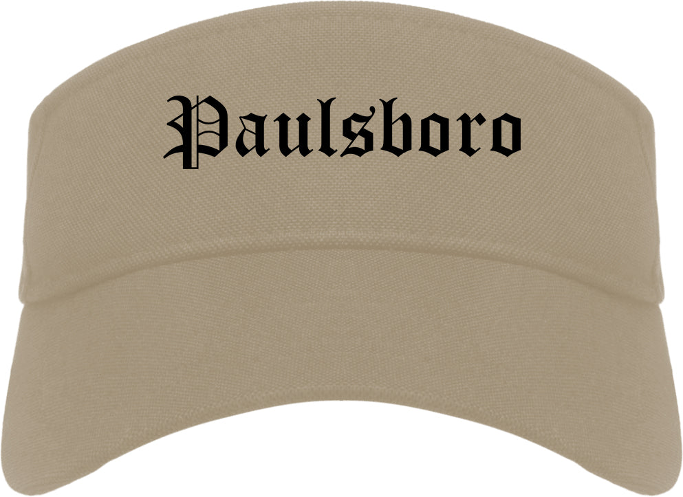 Paulsboro New Jersey NJ Old English Mens Visor Cap Hat Khaki