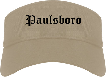 Paulsboro New Jersey NJ Old English Mens Visor Cap Hat Khaki