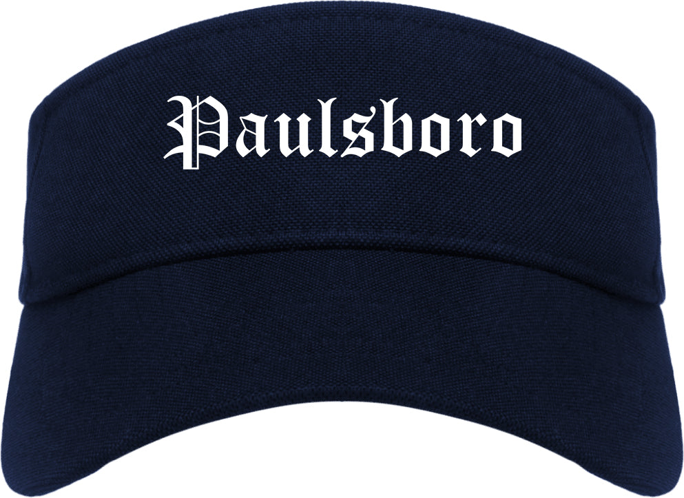 Paulsboro New Jersey NJ Old English Mens Visor Cap Hat Navy Blue