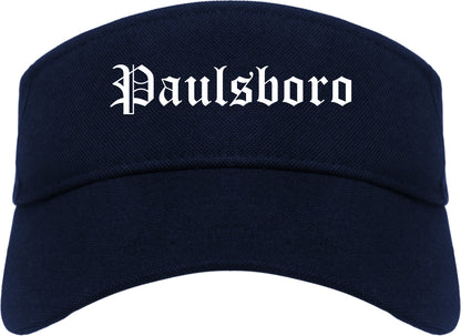 Paulsboro New Jersey NJ Old English Mens Visor Cap Hat Navy Blue
