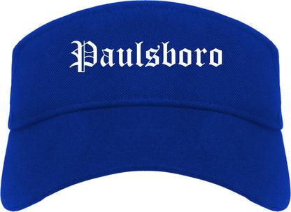 Paulsboro New Jersey NJ Old English Mens Visor Cap Hat Royal Blue