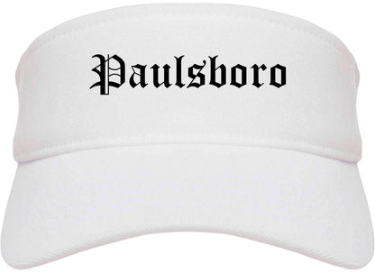 Paulsboro New Jersey NJ Old English Mens Visor Cap Hat White