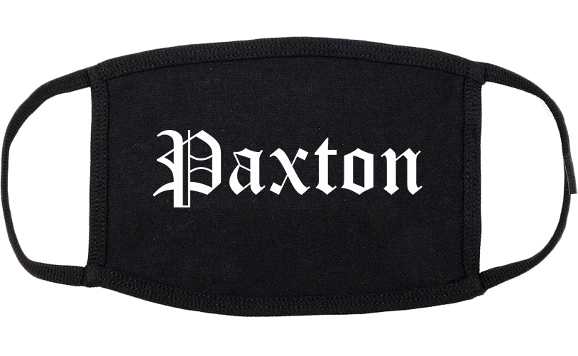 Paxton Illinois IL Old English Cotton Face Mask Black