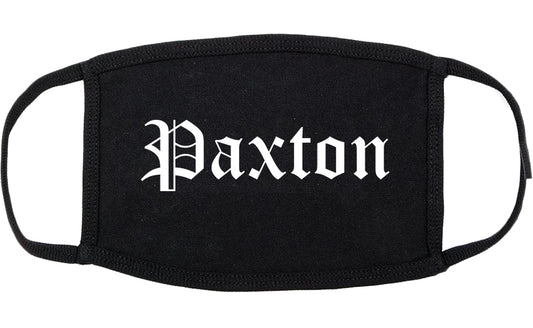 Paxton Illinois IL Old English Cotton Face Mask Black