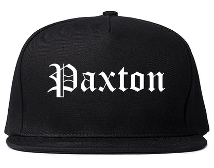 Paxton Illinois IL Old English Mens Snapback Hat Black