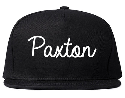 Paxton Illinois IL Script Mens Snapback Hat Black