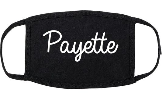 Payette Idaho ID Script Cotton Face Mask Black