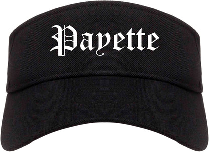 Payette Idaho ID Old English Mens Visor Cap Hat Black