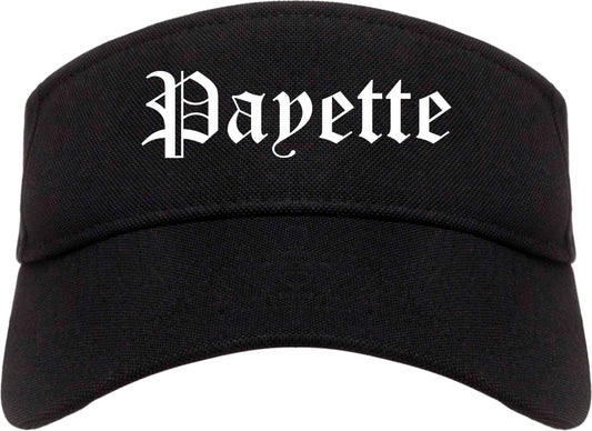 Payette Idaho ID Old English Mens Visor Cap Hat Black