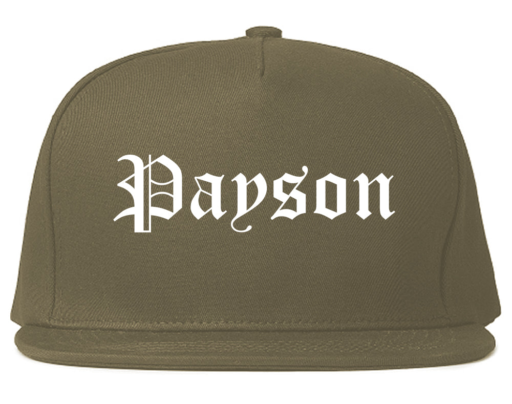 Payson Arizona AZ Old English Mens Snapback Hat Grey