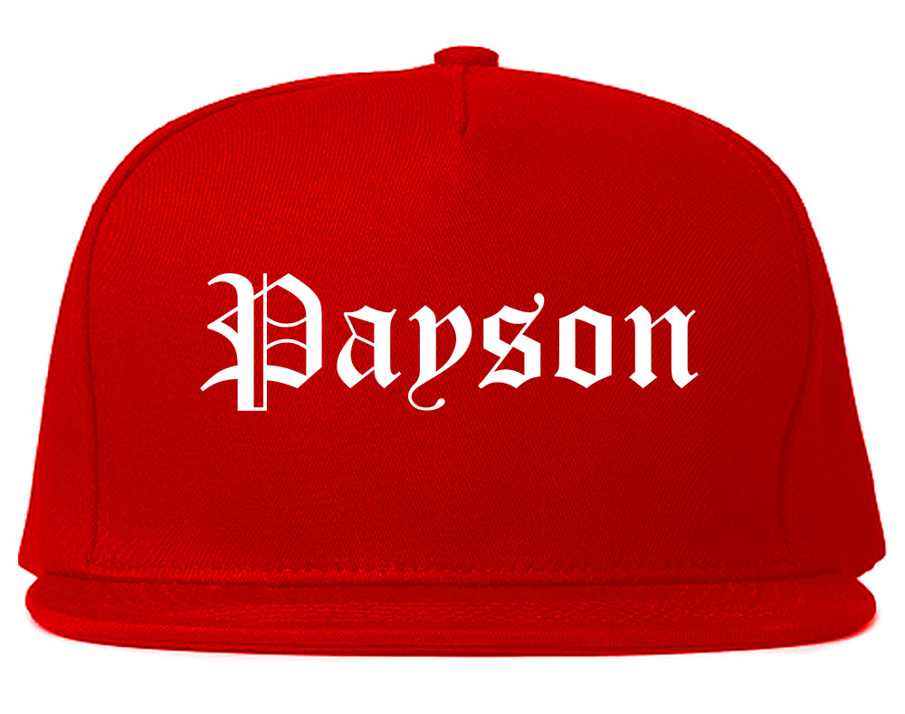 Payson Arizona AZ Old English Mens Snapback Hat Red