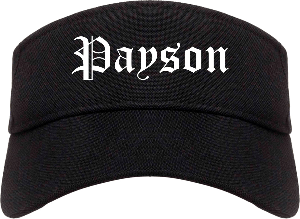 Payson Arizona AZ Old English Mens Visor Cap Hat Black