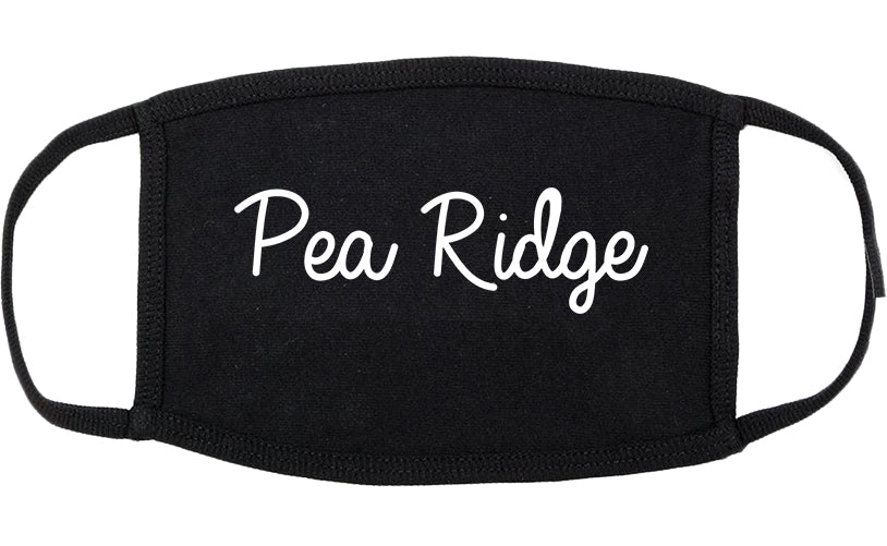 Pea Ridge Arkansas AR Script Cotton Face Mask Black