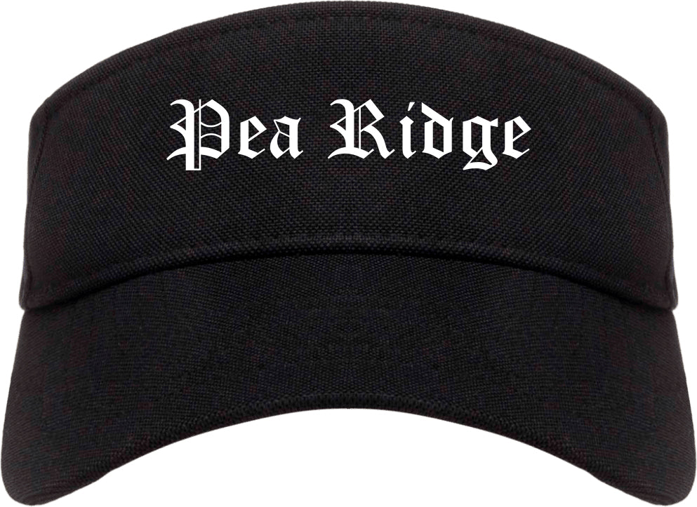 Pea Ridge Arkansas AR Old English Mens Visor Cap Hat Black