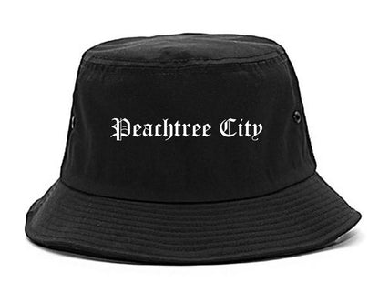 Peachtree City Georgia GA Old English Mens Bucket Hat Black