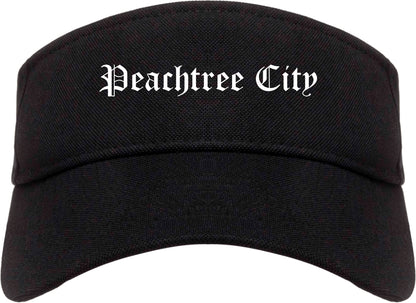 Peachtree City Georgia GA Old English Mens Visor Cap Hat Black
