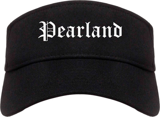 Pearland Texas TX Old English Mens Visor Cap Hat Black