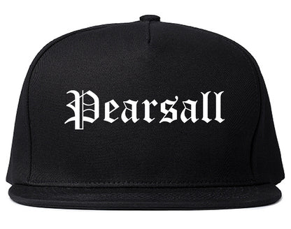 Pearsall Texas TX Old English Mens Snapback Hat Black