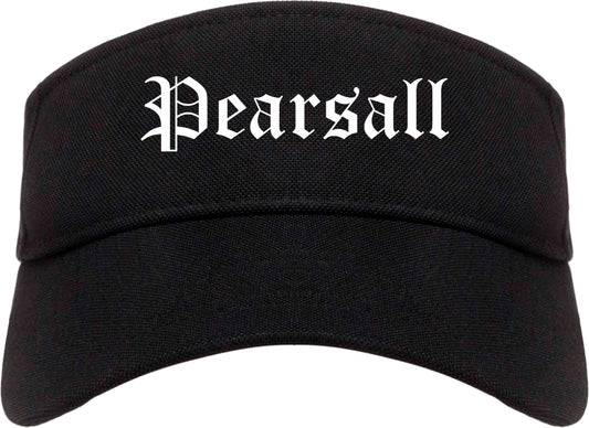 Pearsall Texas TX Old English Mens Visor Cap Hat Black