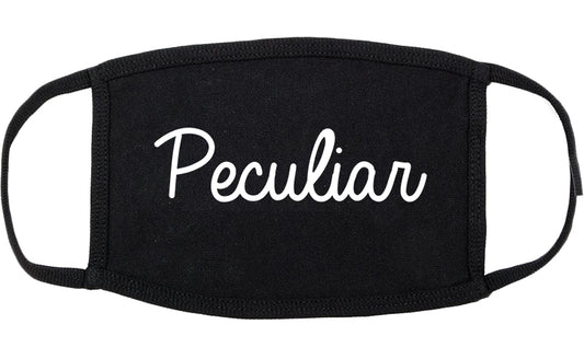 Peculiar Missouri MO Script Cotton Face Mask Black