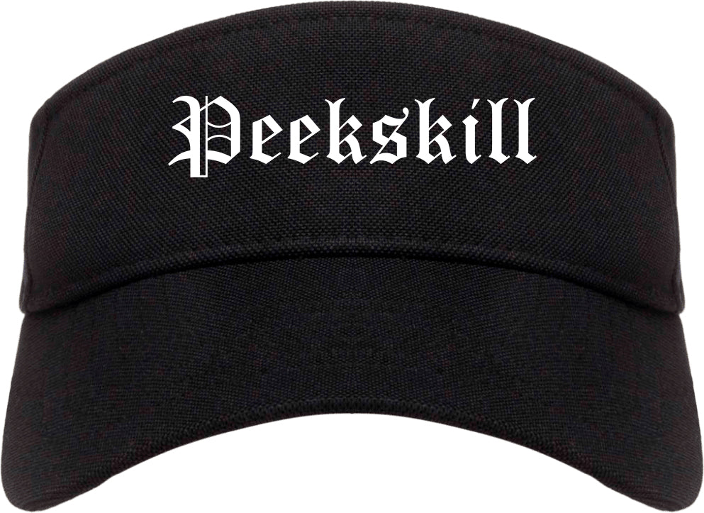 Peekskill New York NY Old English Mens Visor Cap Hat – Urban Gear