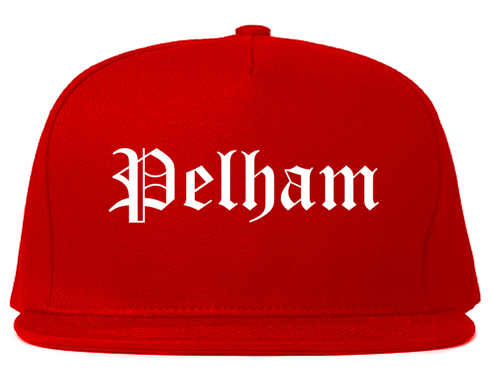 Pelham Alabama AL Old English Mens Snapback Hat Red
