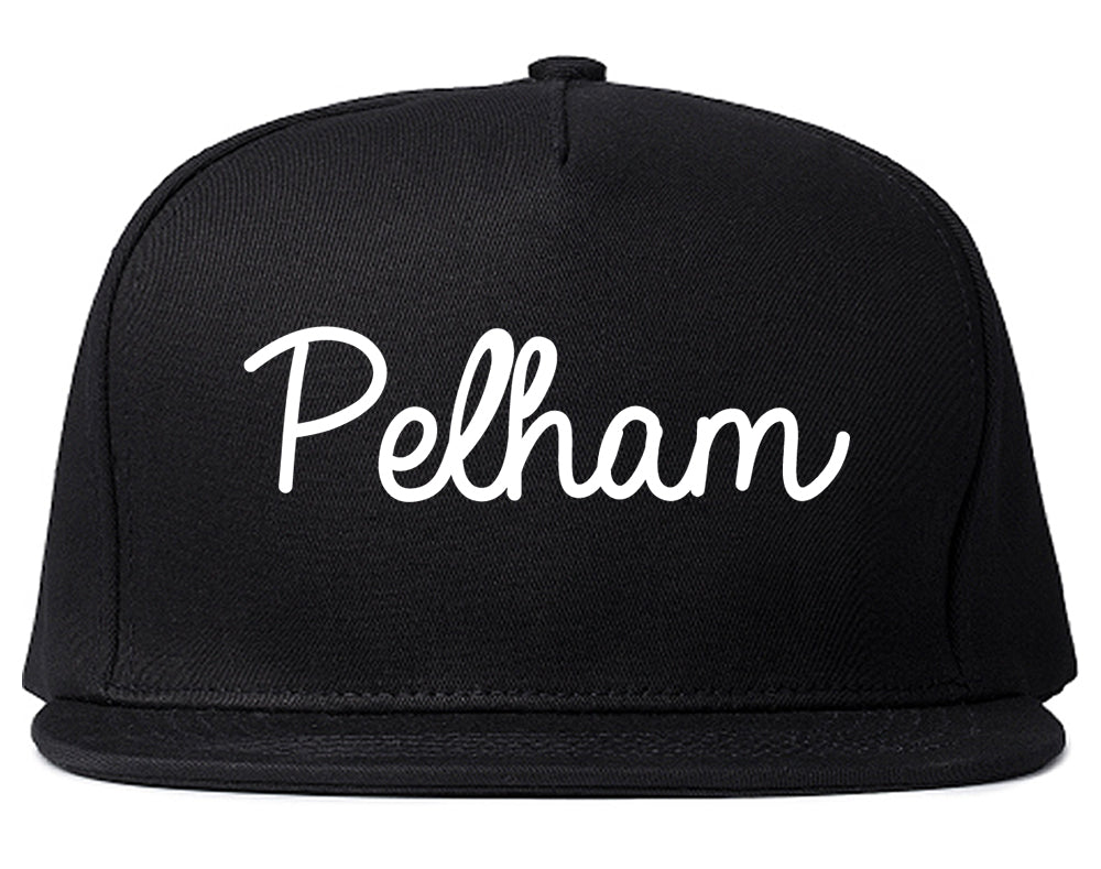 Pelham Alabama AL Script Mens Snapback Hat Black