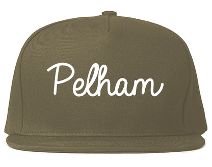 Pelham Alabama AL Script Mens Snapback Hat Grey